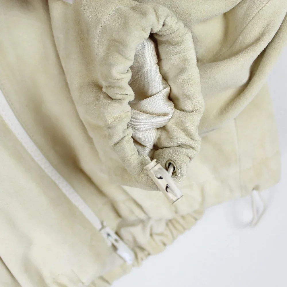 NWT Vince Suede Zip Hooded Jacket | Luxury Casual Outerwear